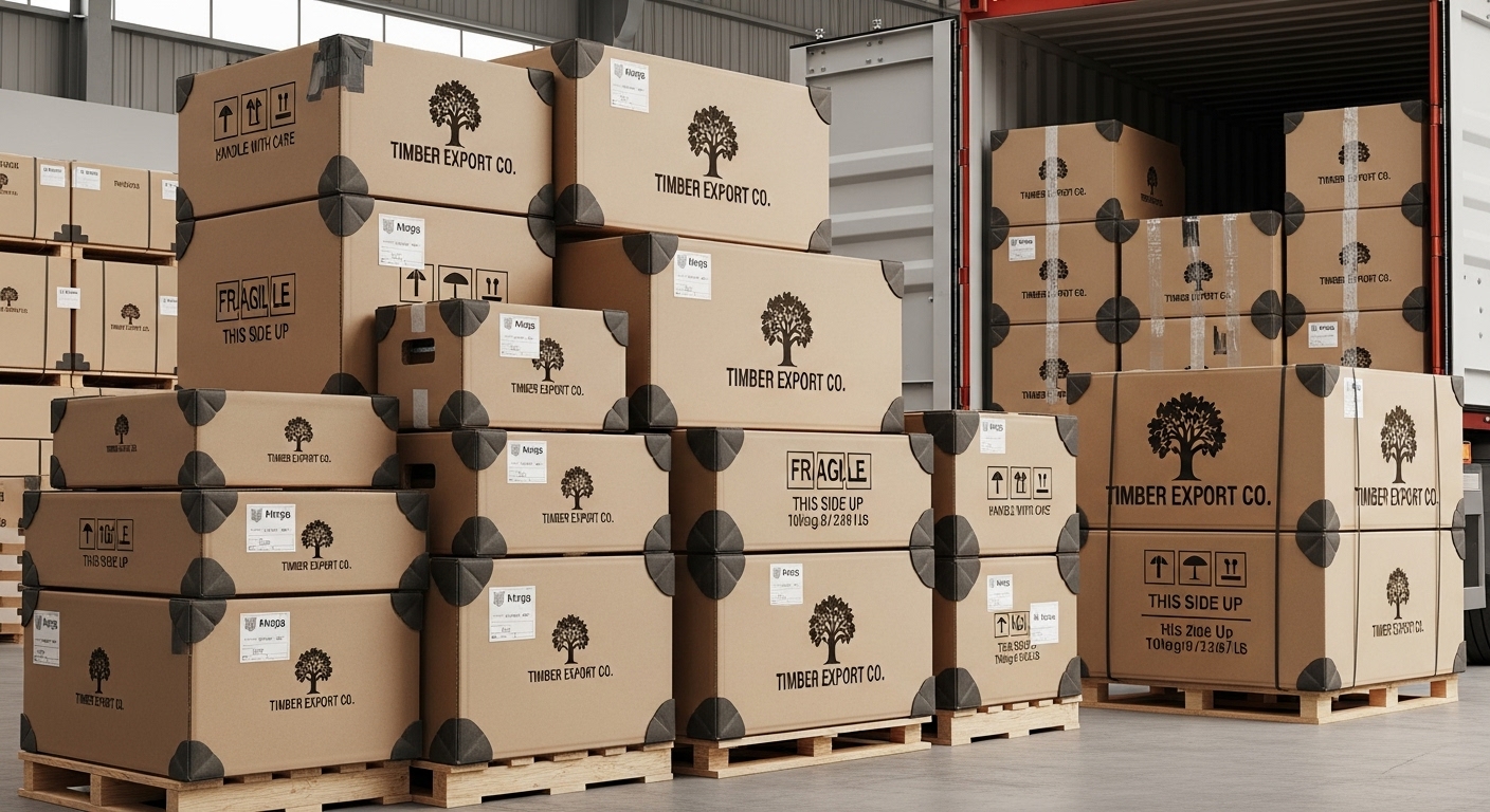 Thùng carton ngành gỗ xuất khẩu: Giải pháp đóng gói an toàn, đạt chuẩn