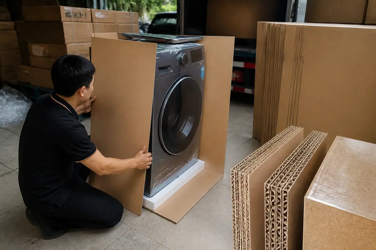 Chất Liệu Và Cấu Tạo Thùng Carton Đựng Máy Giặt Chất Liệu Và Cấu Tạo Thùng Carton Đựng Máy Giặt