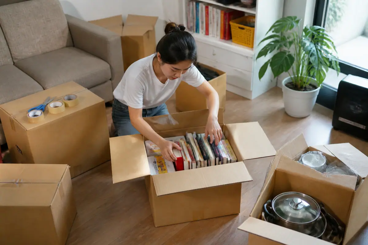 Mẹo đóng gói đồ vào thùng carton chuyên nghiệp, tiết kiệm không gian - thùng carton đựng đồ chuyển nhà