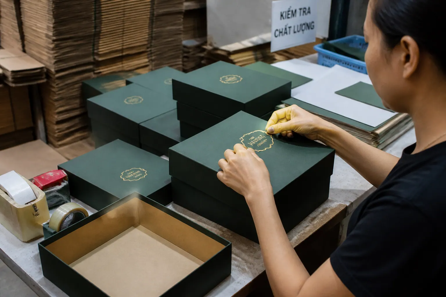 Gia Công Hoàn Thiện - hộp carton đựng quà