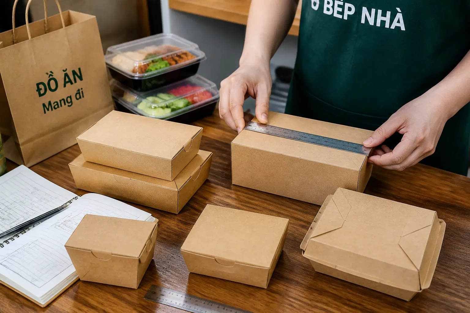 Kích Thước Và Thiết Kế Phù Hợp - hộp carton đựng đồ ăn