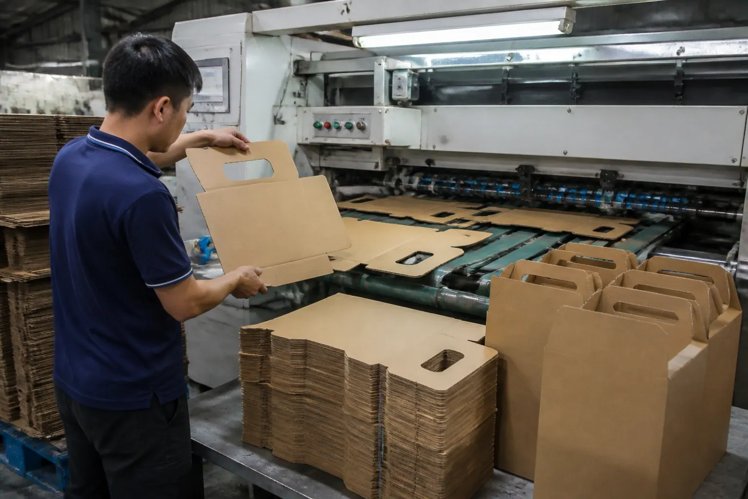 Quy trình sản xuất hộp carton có quai Quy trình sản xuất hộp carton có quai