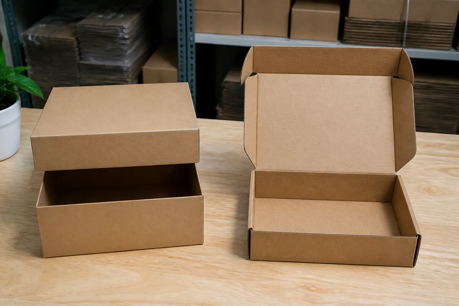 So sánh hộp carton âm dương với hộp carton nắp liền