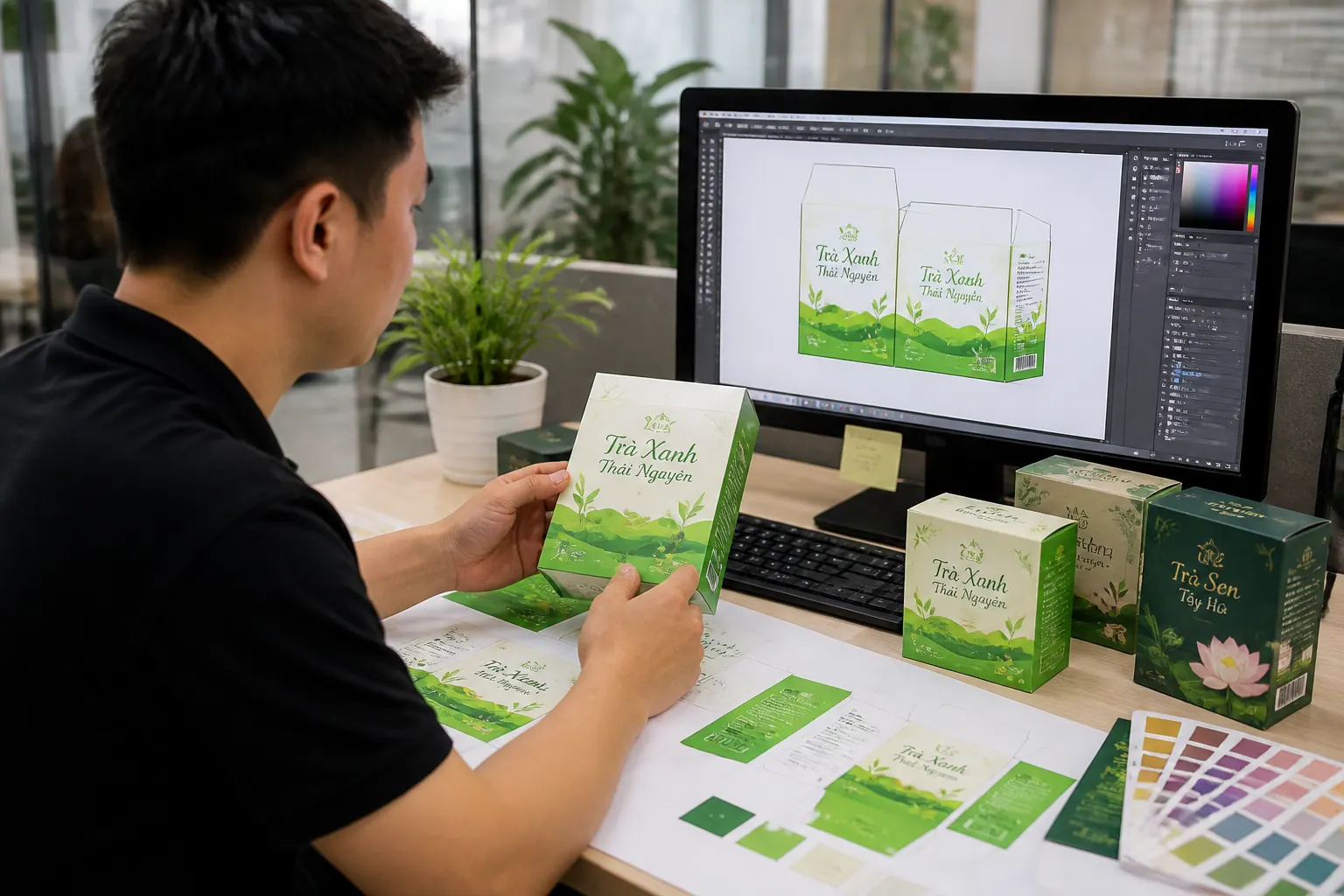 Thiết Kế và In Ấn: Tạo Giá Trị Thương Hiệu - hộp carton đựng trà
