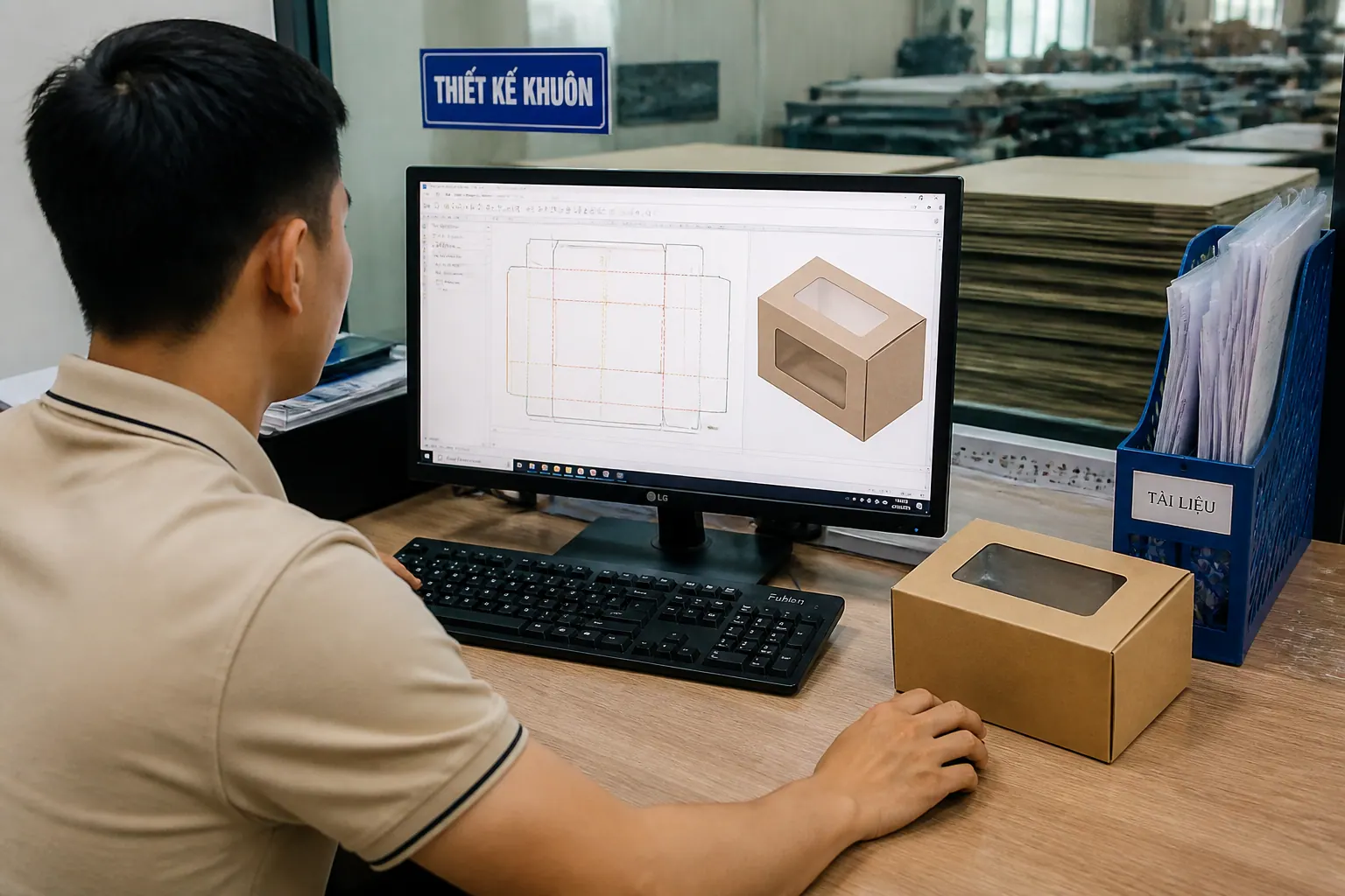 Thiết Kế Và Tạo Khuôn | hộp carton có cửa sổ Thiết Kế Và Tạo Khuôn - hộp carton có cửa sổ