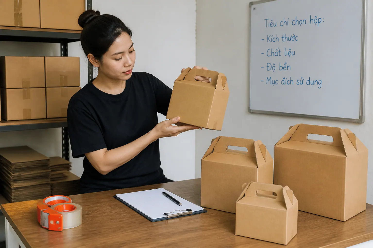 Tiêu chí chọn hộp carton có quai phù hợp Tiêu chí chọn hộp carton có quai phù hợp
