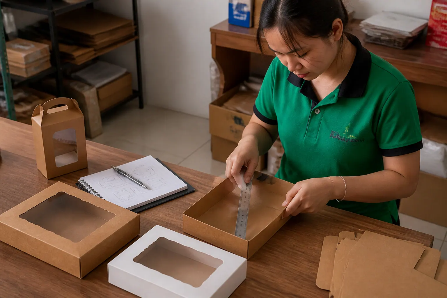 Xác Định Kích Thước Và Kiểu Dáng | hộp carton có cửa sổ Xác Định Kích Thước Và Kiểu Dáng - hộp carton có cửa sổ